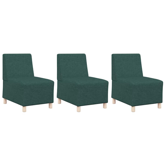 Modulares Armfreies Sofa 3 pcs Dunkelgrün 55 x 74 x 82 cm Stoff