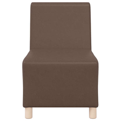 Modulares Armfreies Sofa 3 pcs Braun 55 x 74 x 82 cm Kunstleder