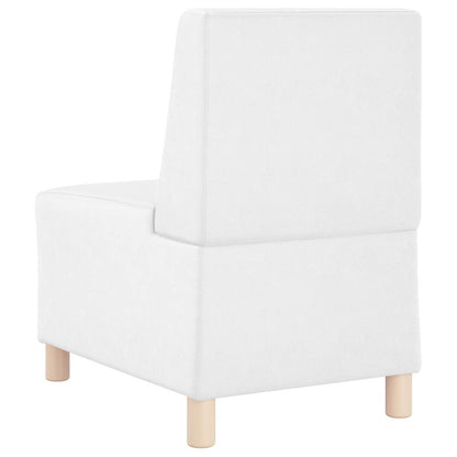 Modulares Armfreies Sofa 3 pcs Weiß 55 x 74 x 82 cm Kunstleder