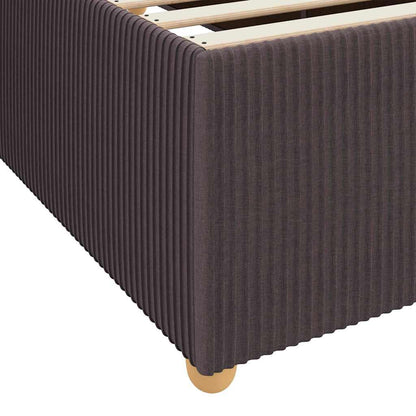 Bettgestell mit Matratze Dunkelbraun 90 x 190 cm Stoff
