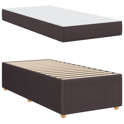 Bettgestell mit Matratze Dunkelbraun 90 x 190 cm Stoff