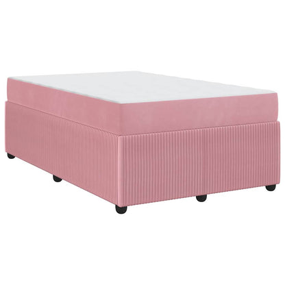 Bettgestell mit Matratze mit Matratze Rosa 120 x 200 cm Samt