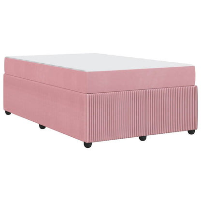 Bettgestell mit Matratze mit Matratze Rosa 120 x 200 cm Samt