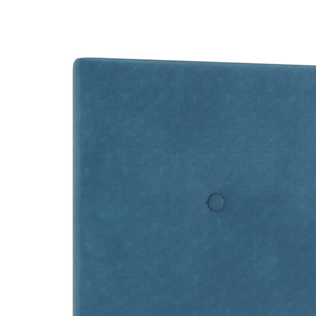 Bettgestell mit Kopfteil Dunkelblau 90 x 200 cm Samt