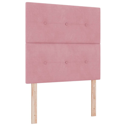 Bettgestell mit Kopfteil Rosa 90 x 200 cm Samt