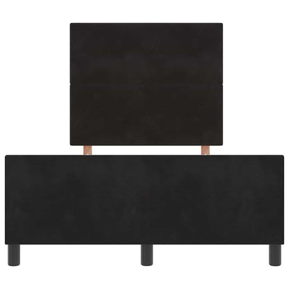 Bettgestell mit Kopfteil Schwarz 120 x 200 cm Samt