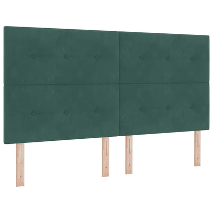 Bettgestell mit Kopfteil Dunkelgrün 180 x 200 cm Samt