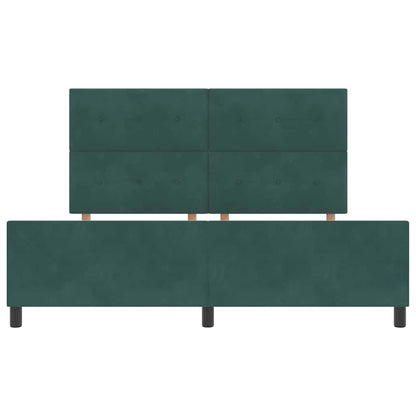 Bettgestell mit Kopfteil Dunkelgrün 180 x 200 cm Samt