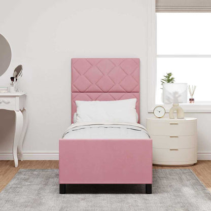 Bettgestell mit Kopfteil Rosa 80 x 200 cm Samt