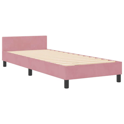 Bettgestell mit Kopfteil Rosa 80 x 200 cm Samt