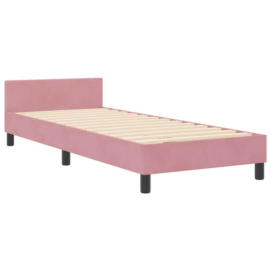Bettgestell mit Kopfteil Rosa 80 x 200 cm Samt