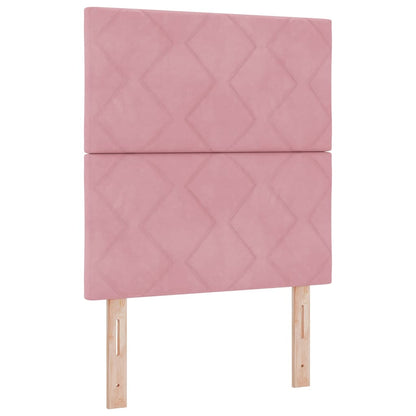 Bettgestell mit Kopfteil Rosa 80 x 200 cm Samt