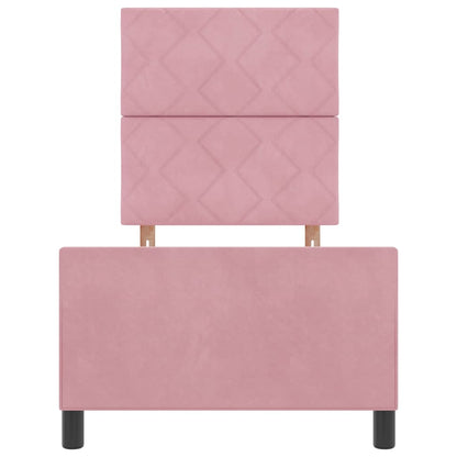 Bettgestell mit Kopfteil Rosa 80 x 200 cm Samt