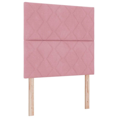 Bettgestell mit Kopfteil Rosa 90 x 200 cm Samt