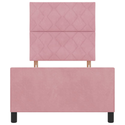 Bettgestell mit Kopfteil Rosa 90 x 200 cm Samt