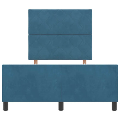 Bettgestell mit Kopfteil Dunkelblau 120 x 190 cm Samt