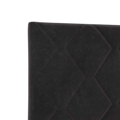 Bettgestell mit Kopfteil Schwarz 140 x 190 cm Samt