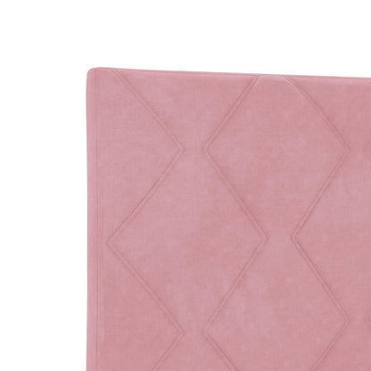 Bettgestell mit Kopfteil Rosa 160 x 200 cm Samt