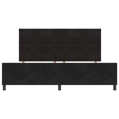 Bettgestell mit Kopfteil Schwarz 200 x 200 cm Samt
