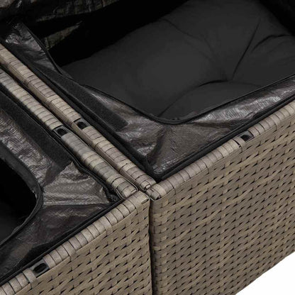 Garten-Sofa-Set 6 pcs Grau