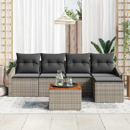 Garten-Sofa-Set 6 pcs Grau