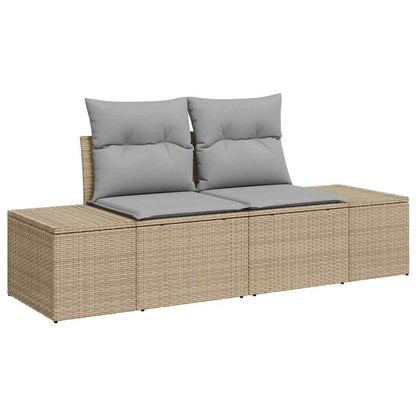Garten-Sofa-Set 6 pcs Beige und Hellgrau