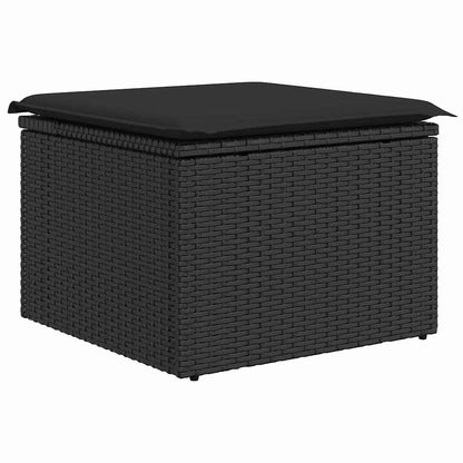 Garten-Sofa-Set 6 pcs Schwarz