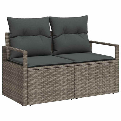 Garten-Sofa-Set 4 pcs Grau 175 x 117 x 85 cm Poly Rattan