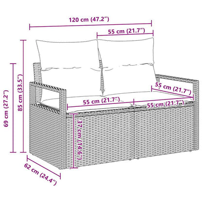 Garten-Sofa-Set 4 pcs Beige und Creme 175 x 117 x 85 cm