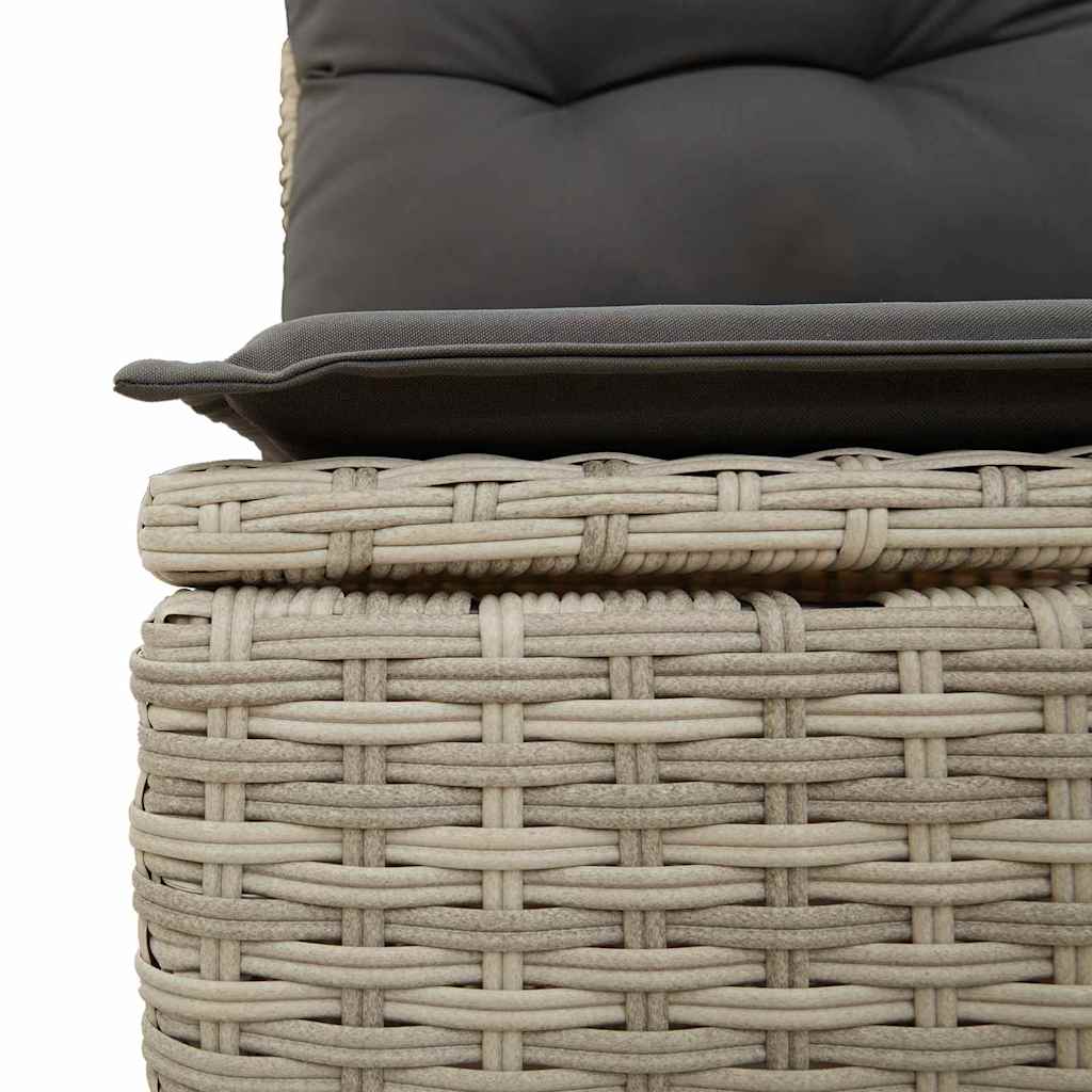 Garten-Sofa-Set 4 pcs Hellgrau 175 x 117 x 85 cm Poly Rattan