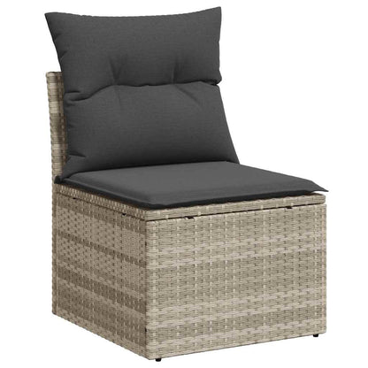 Garten-Sofa-Set 4 pcs Hellgrau 175 x 117 x 85 cm Poly Rattan