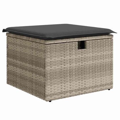 Garten-Sofa-Set 4 pcs Hellgrau 175 x 117 x 85 cm Poly Rattan