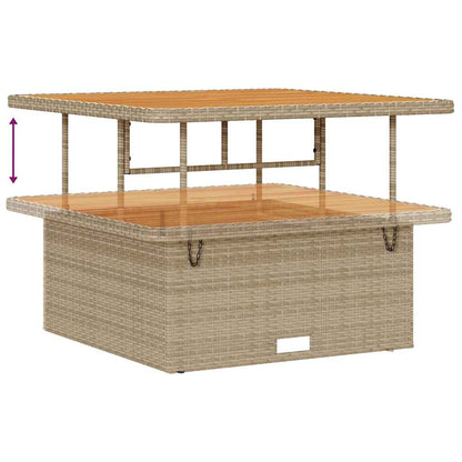 Garten-Sofa-Set mit Kissen 8 pcs Beige Poly Rattan