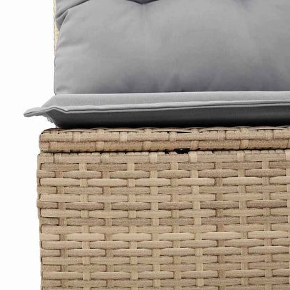 Garten-Sofa-Set mit Kissen 8 pcs Beige Poly Rattan