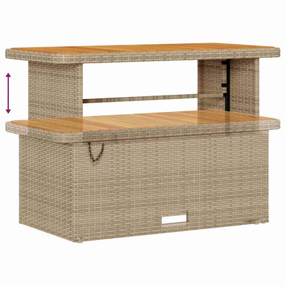 Garten-Sofa-Set mit Kissen 9 pcs Beige Poly Rattan