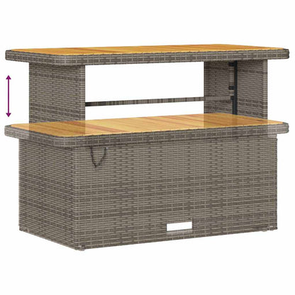 Garten-Sofa-Set mit Kissen 9 pcs Grau Poly Rattan