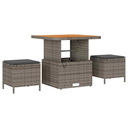 Garten-Sofa-Set mit Kissen 12 pcs Grau Poly Rattan
