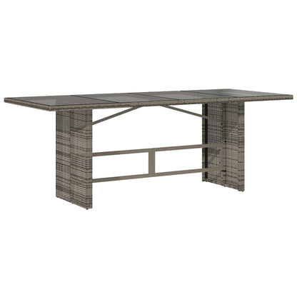 Garten Essgruppe 9 pcs Grau 190 x 80 x 75 cm Poly-Rattan