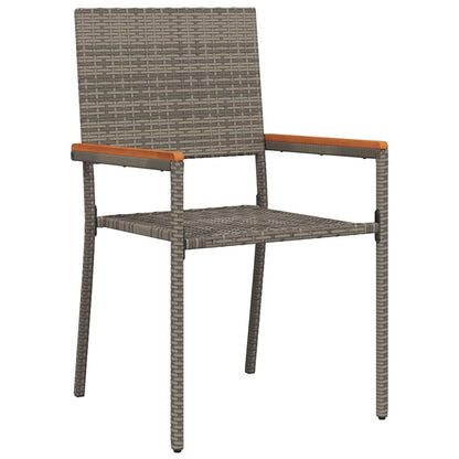 Garten Essgruppe 9 pcs Grau 190 x 80 x 75 cm Poly-Rattan