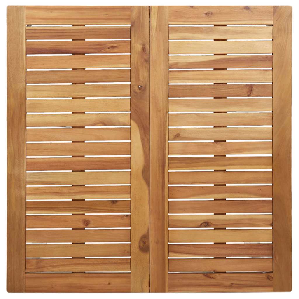 Garten Essgruppe 5 pcs Braun Massives Akazienholz & Edelstahl