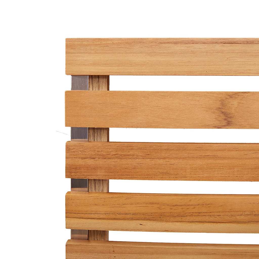 Garten Essgruppe 5 pcs Braun Massives Teakholz & Edelstahl