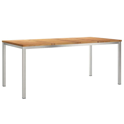 Garten Essgruppe 5 pcs Braun Massives Teakholz & Edelstahl