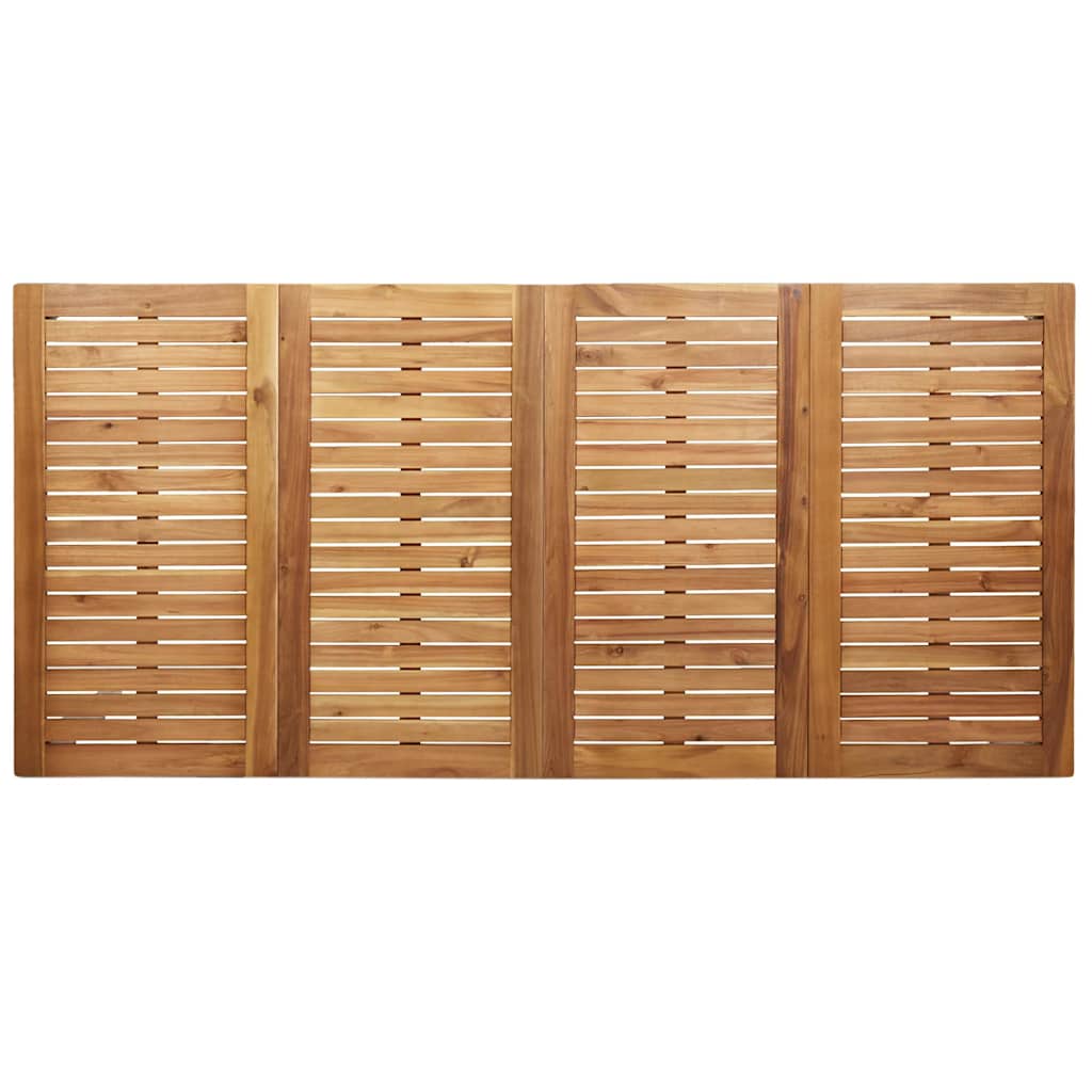 Garten Essgruppe 5 pcs Braun Massives Teakholz & Edelstahl