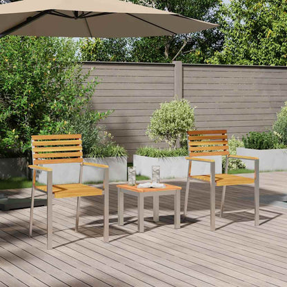 Garten Essgruppe 3 pcs Braun Massivholz Akazie