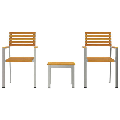 Garten Essgruppe 3 pcs Braun Massivholz Akazie