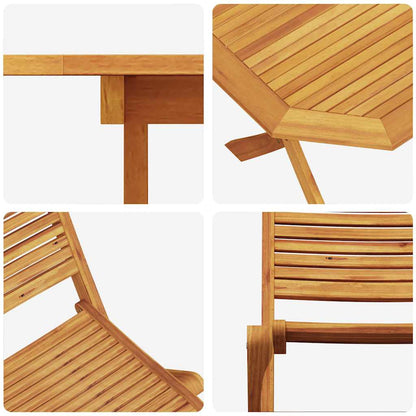 Garten Essgruppe 7 pcs Braun Akazie Massivholz