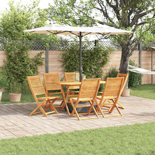 Garten Essgruppe 7 pcs Braun Akazie Massivholz