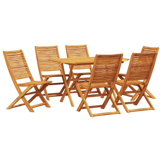 Garten Essgruppe 7 pcs Braun Akazie Massivholz
