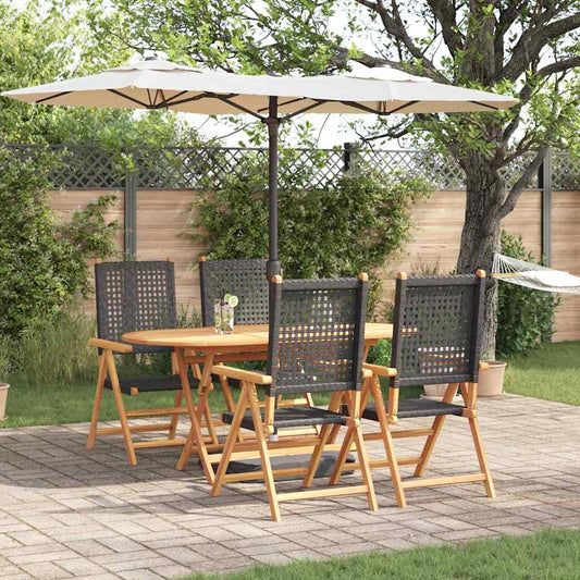 Garten Essgruppe 5 pcs Schwarz