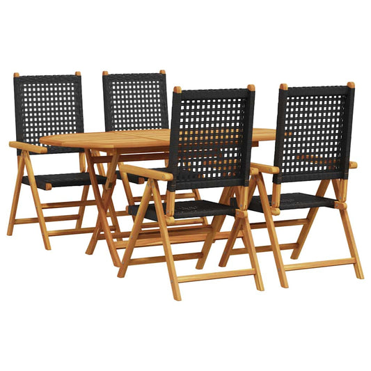 Garten Essgruppe 5 pcs Schwarz